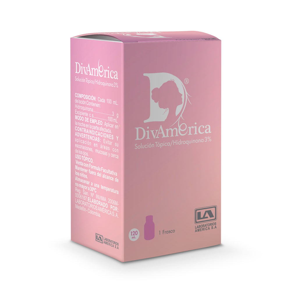DIVAMERICA HIDROQUINONA LOCION 3% FRASCO 120 ML