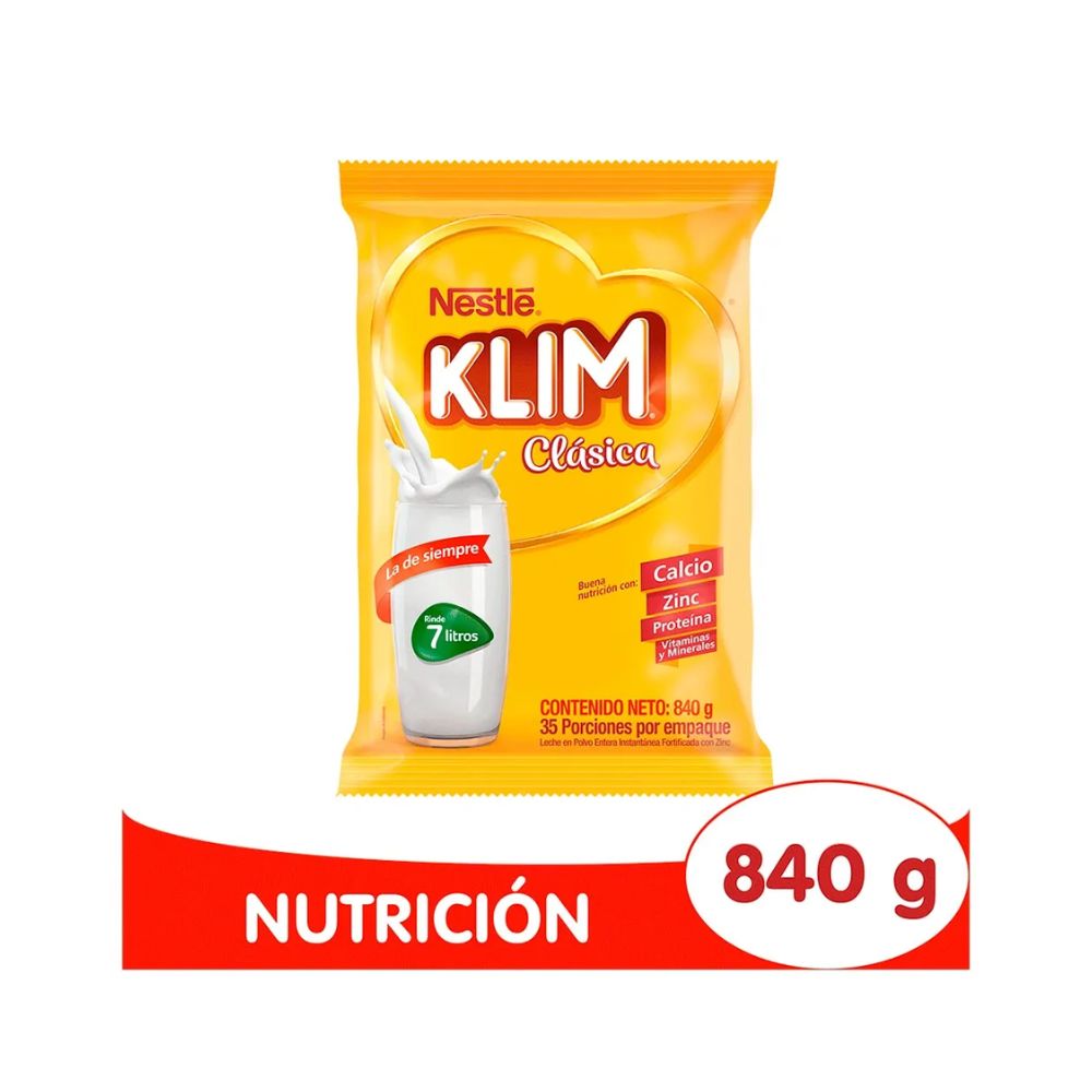 KLIM CLASICA FORTIFICADA POLVO BOLSA 840 G
