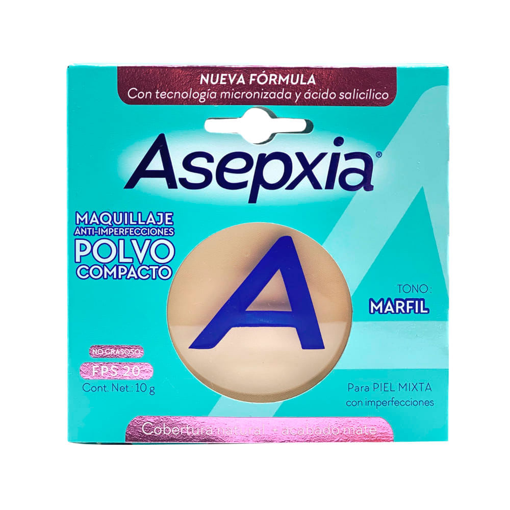 MAQUILLAJE POLVO ASEPXIA TONO MARFIL CAJA 10 G