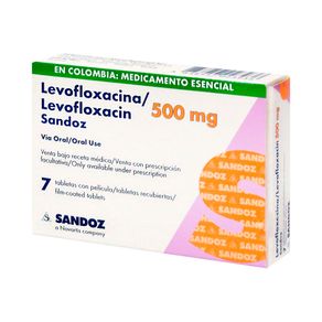 LEVOFLOXACINA SANDOZ TABLETAS 500 MG