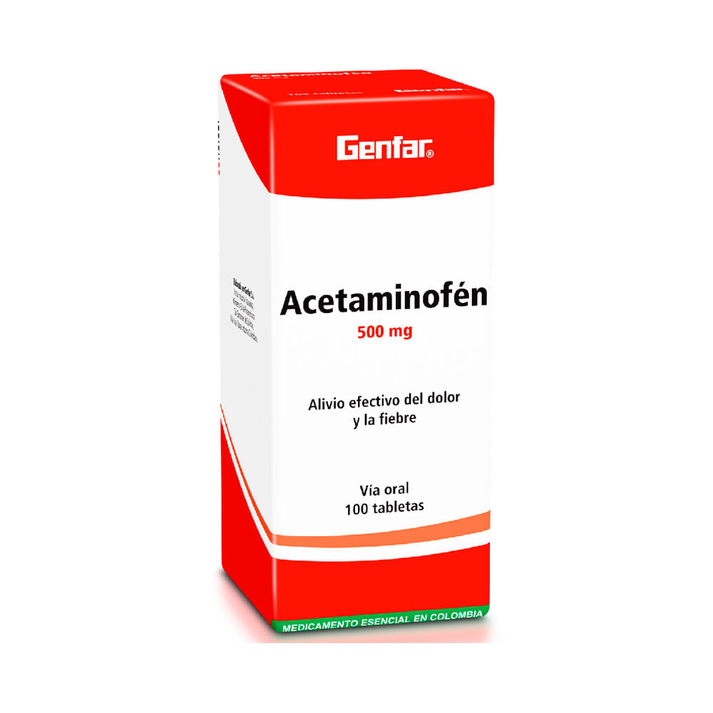ACETAMINOFEN GENFAR TABLETAS 500 MG