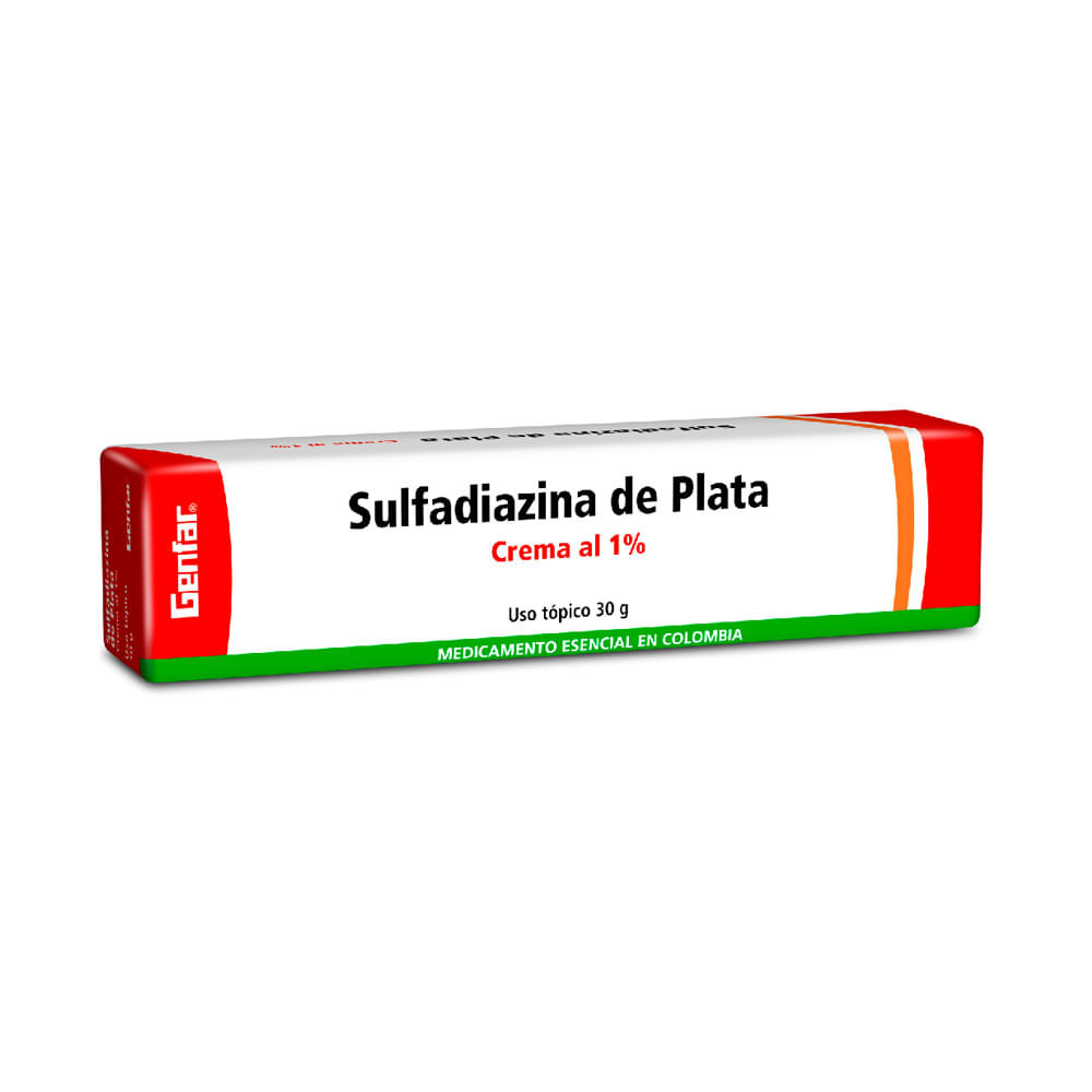 SULFADIAZINA PLATA GENFAR CREMA 1 % CAJA 30 G