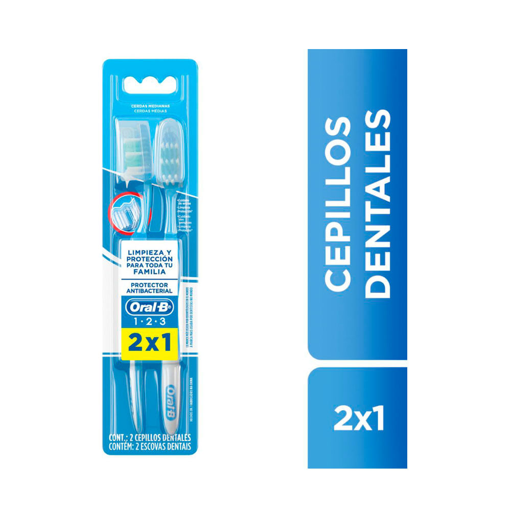 CEPILLO DENTAL ORAL-B 1 2 3 MEDIO