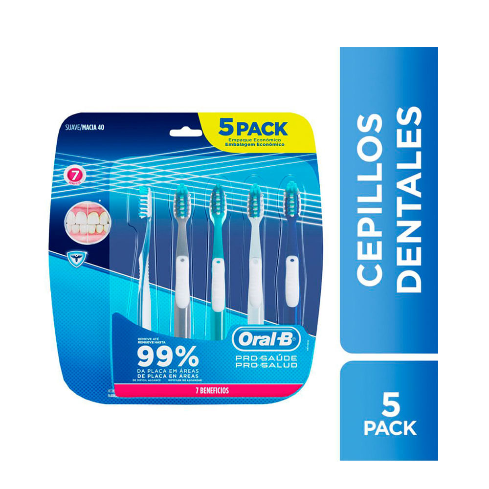 CEPILLO ORAL B PROSALUD 7 BENEFICIOS X 5 UNDS