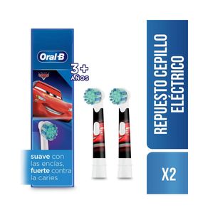REPUESTO CEPILLO ELECTRICO ORAL B CARS ESTUCHE X 2 UNDS