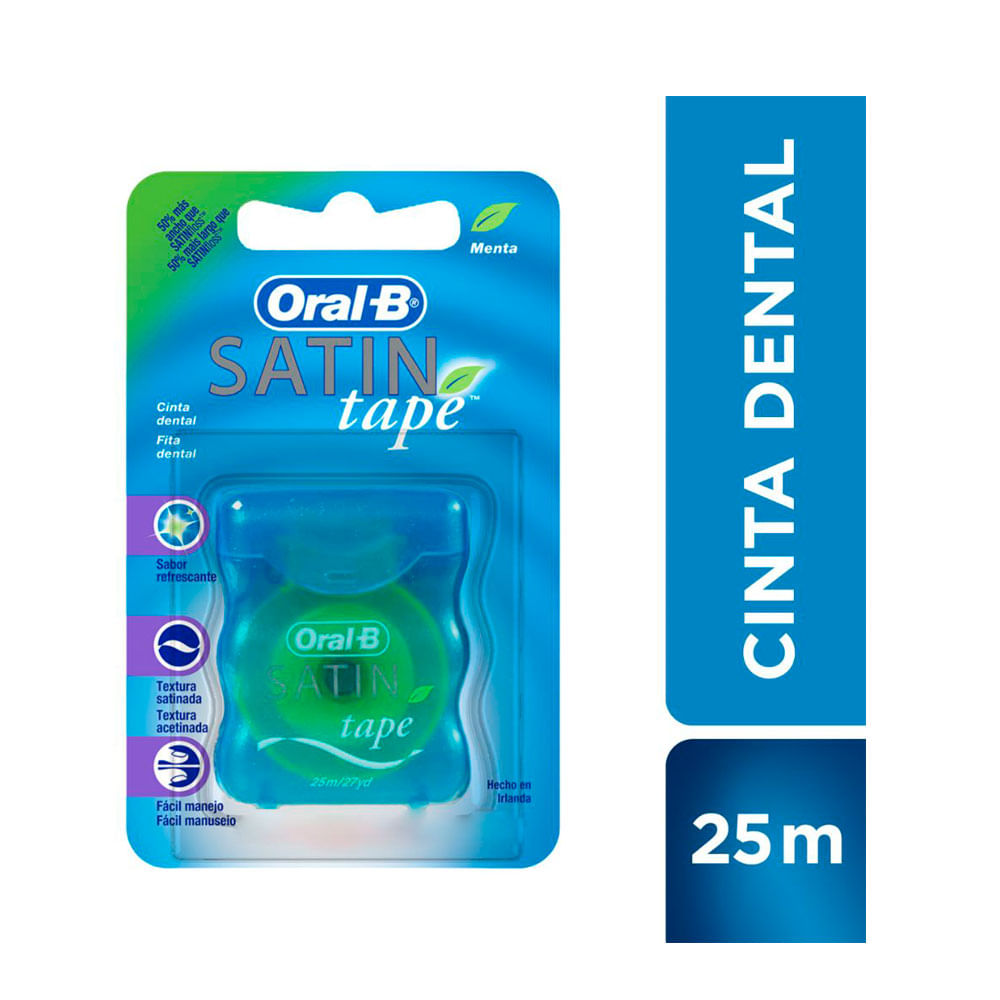 CINTA DENTAL ORAL B SATIN TAPE MENTA 25 MT