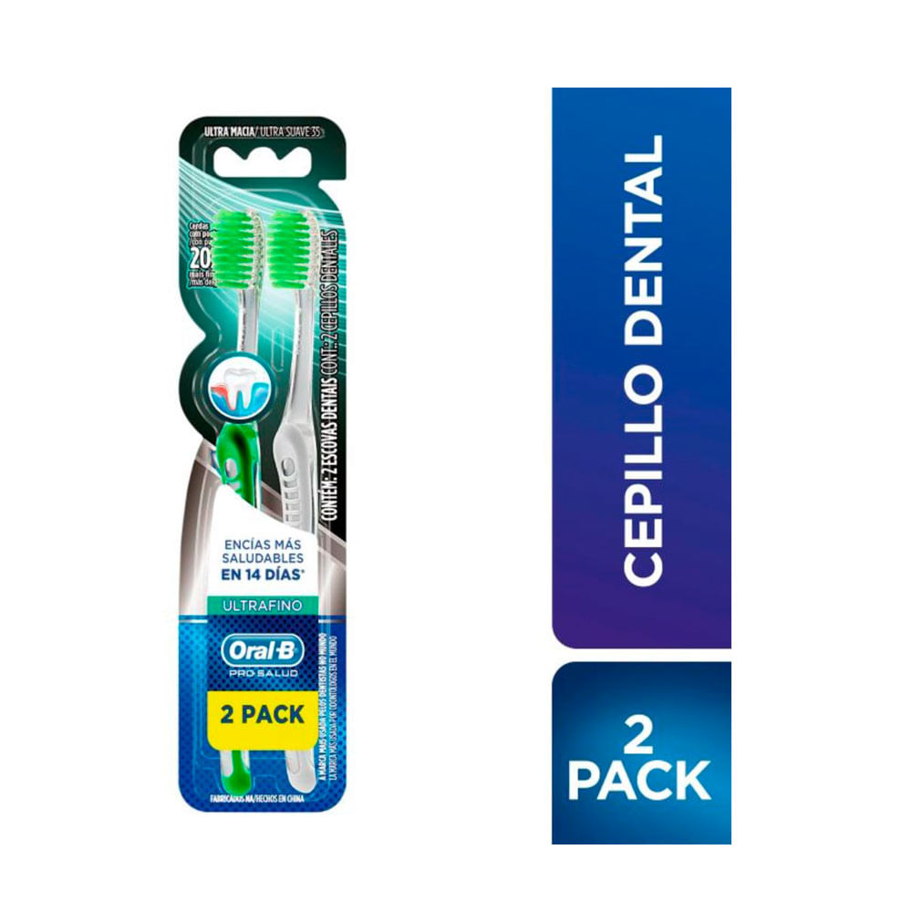 CEPILLO DENTAL ORAL B ULTRAFINO 2X1