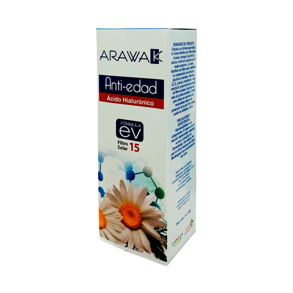 CREMA ARAWAK ANTIEDAD+ACIDO HIALURON CAJA 60 G