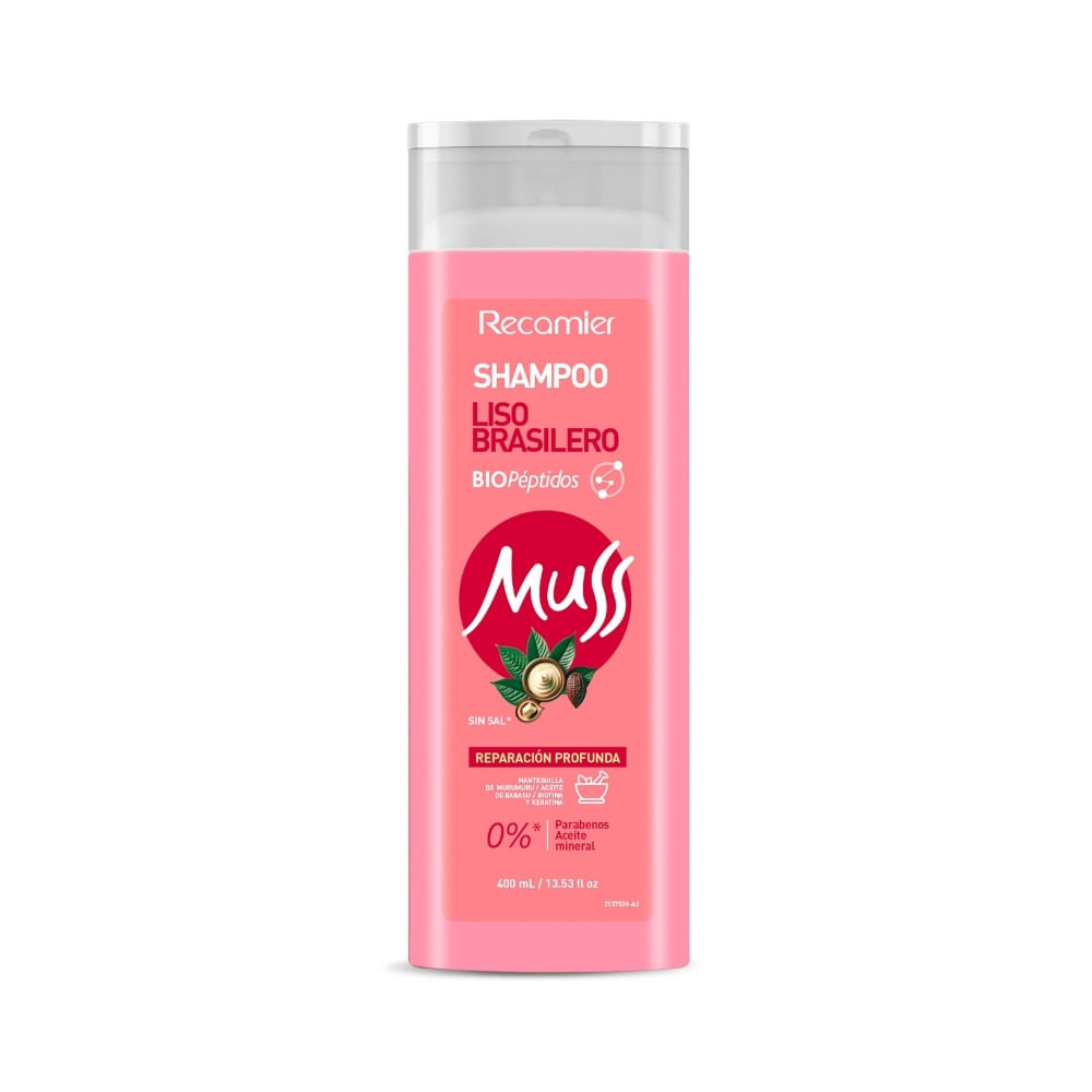 SHAMPOO MUSS LISO BRASILERO FRASCO 400 ML