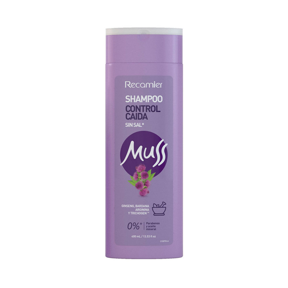 SHAMPOO MUSS CONTROL CAIDA FRASCO 400 ML