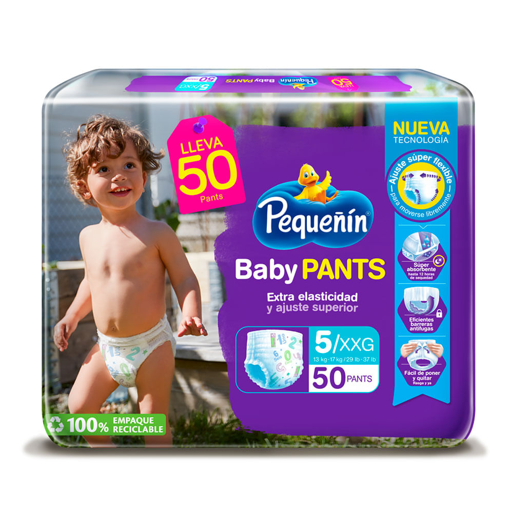 PAÑALES PEQUEÑIN BABY PANTS ET 5 BOLSA X 50 UNDS