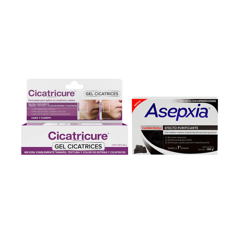 CICATRICURE GEL 60 G + CARBON JABON 100 G