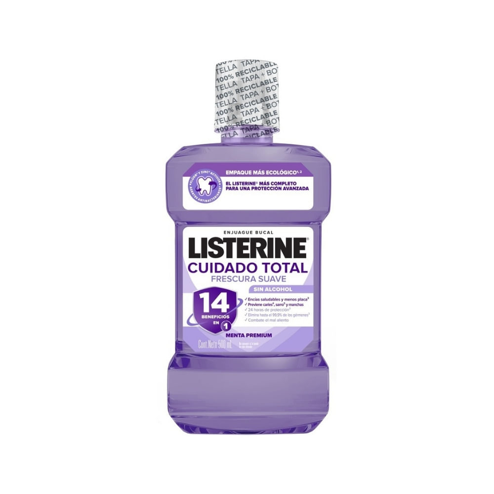 ENJUAGUE BUCAL LISTERINE TOTAL ZERO FRASCO 500 ML
