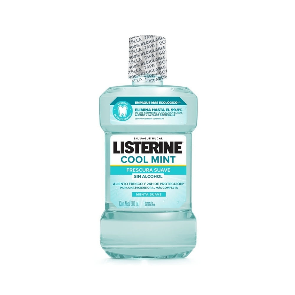 ENJUAGUE BUCAL LISTERINE COOL MINT ZERO FRASCO 500 ML