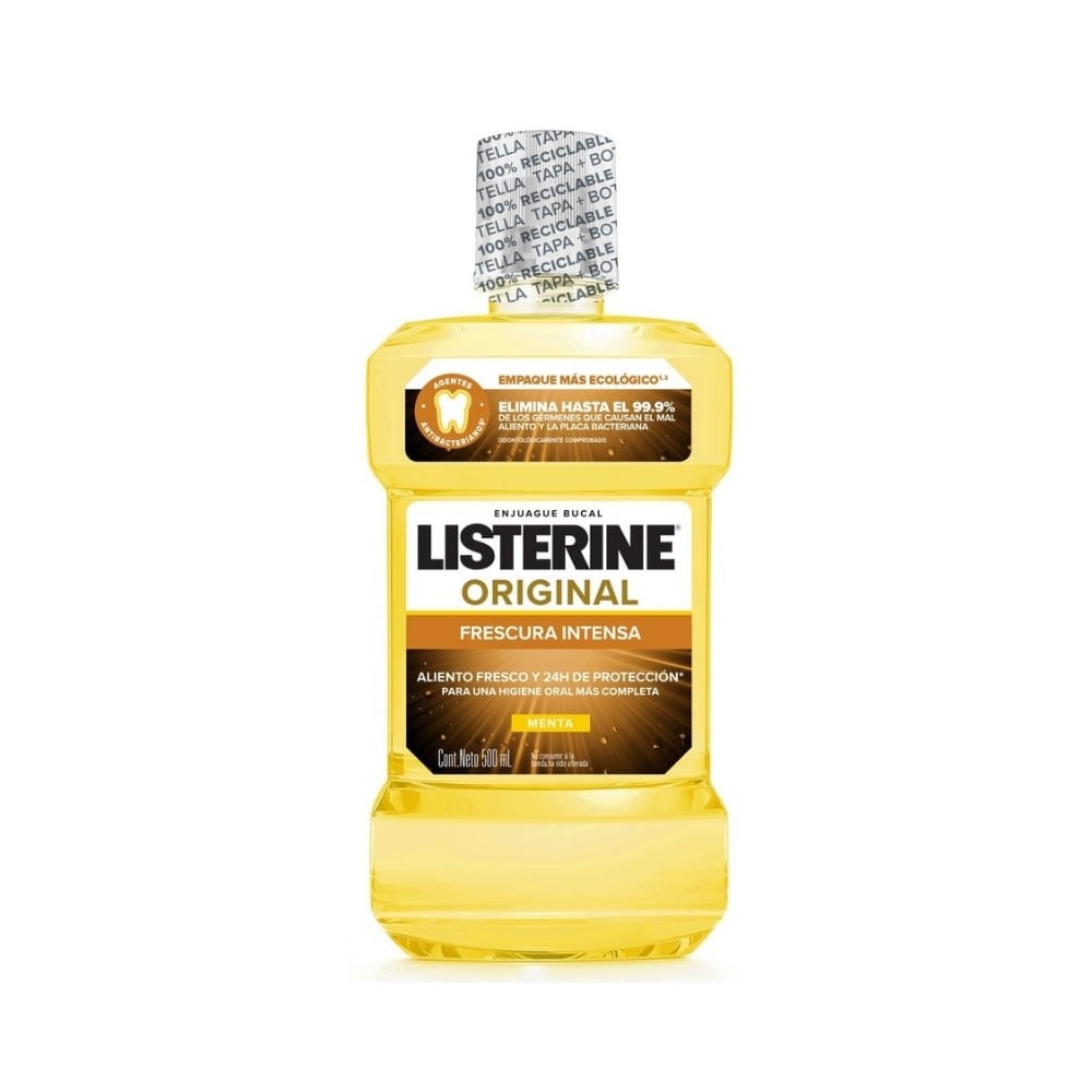 ENJUAGUE BUCAL LISTERINE ORIGINAL FRASCO 500 ML