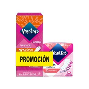 TAMPONES NOSOTRAS SIN APLICADOR SUPER