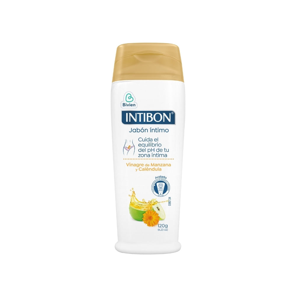 JABON INTIMO INTIBON VINAGRE Y CALENDULA FRASCO 120 ML