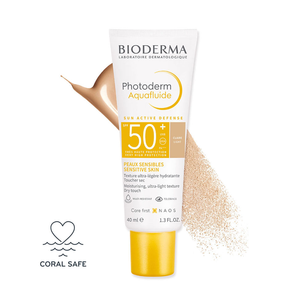 PHOTODERM AQUAFLUIDE CLARO SPF 50+ BIODERMA CAJA 40 ML