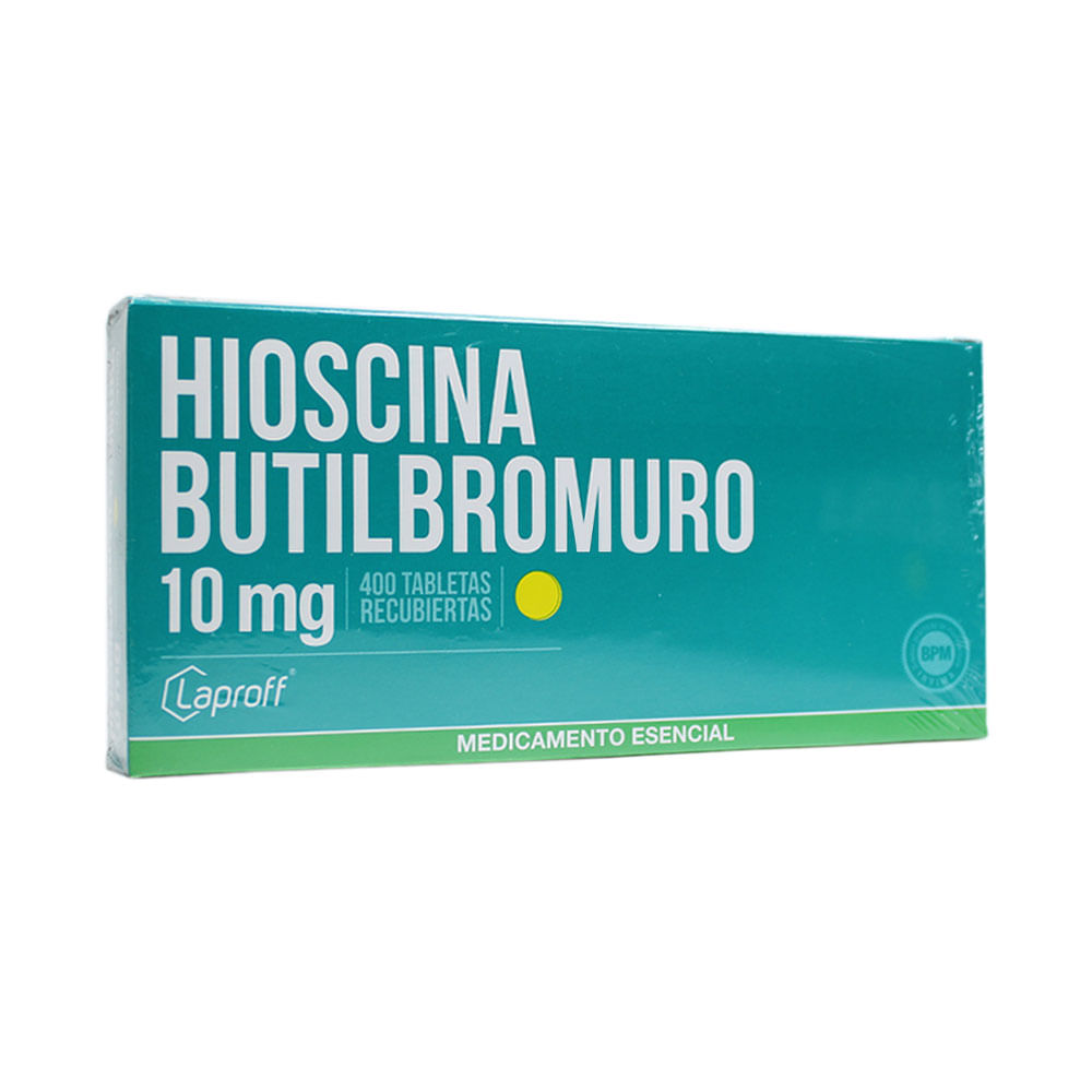 HIOSCINA BUTIL BROMURO LAPROFF TABLETA 10 MG