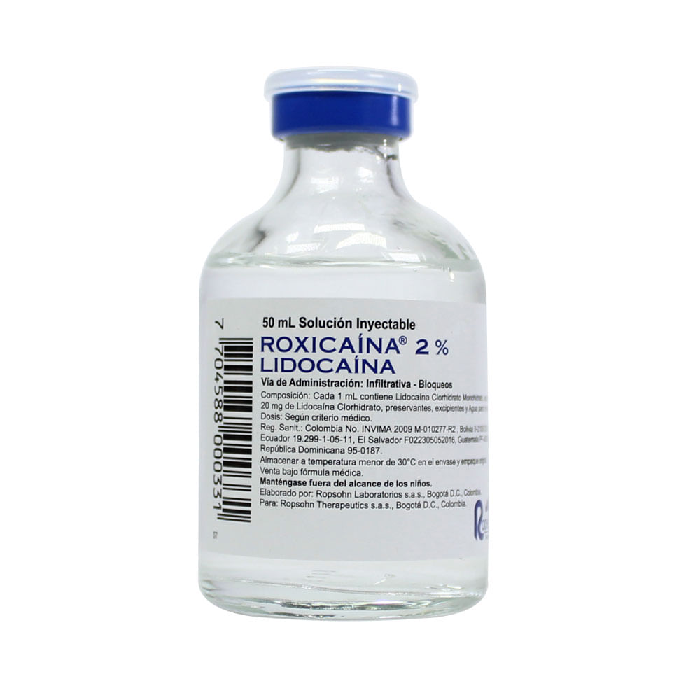 ROXICAINA SOLUCION 2 % FRASCO 50 ML