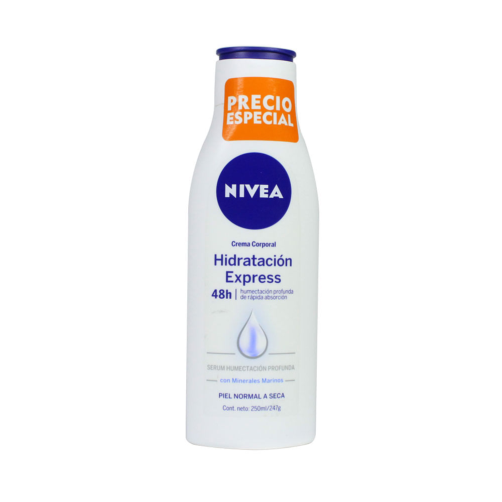 CREMA NIVEA HIDRATACION EXPRESS P.E FRASCO 250 ML