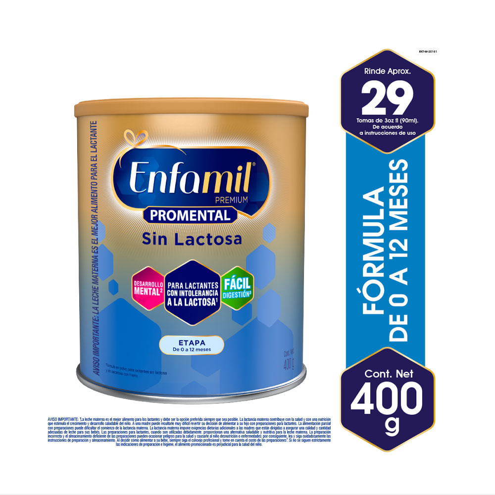 ENFAMIL PREMIUM PROMENTAL SIN LACTOSA LATA 400 G