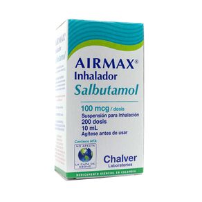 AIRMAX INHALADOR 100 MCG CAJA 10 ML X 200 DOSIS