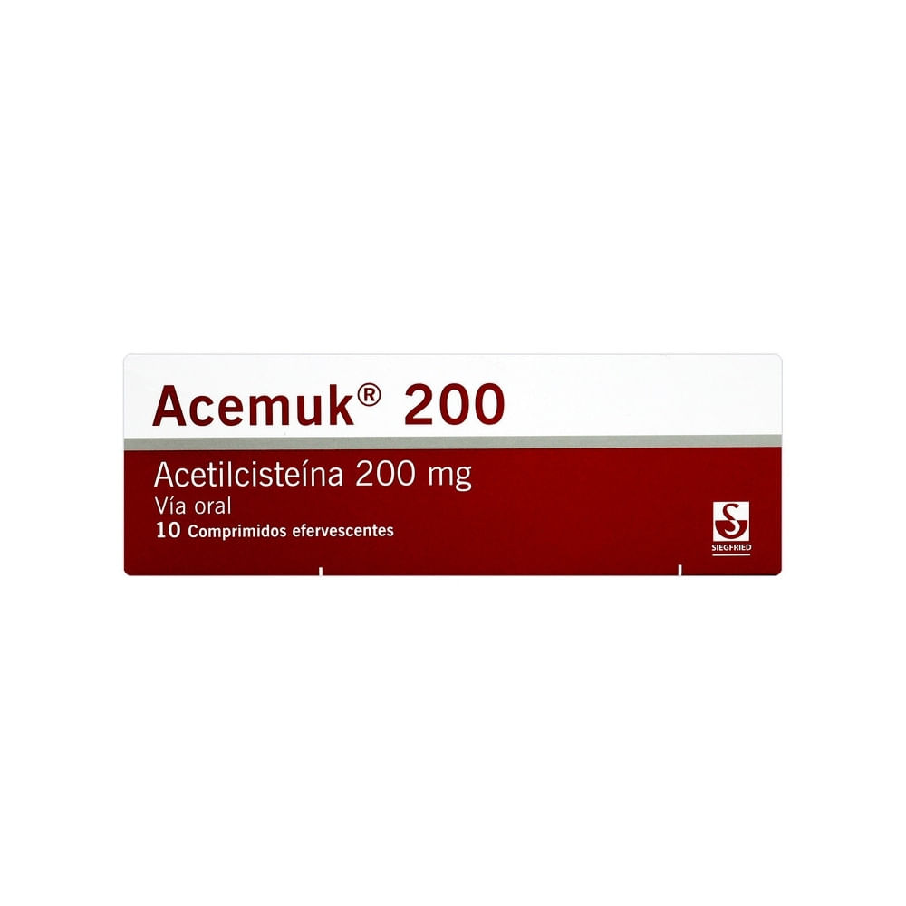 ACEMUK COMPRIMIDOS 200 MG CAJA X 10 UNDS
