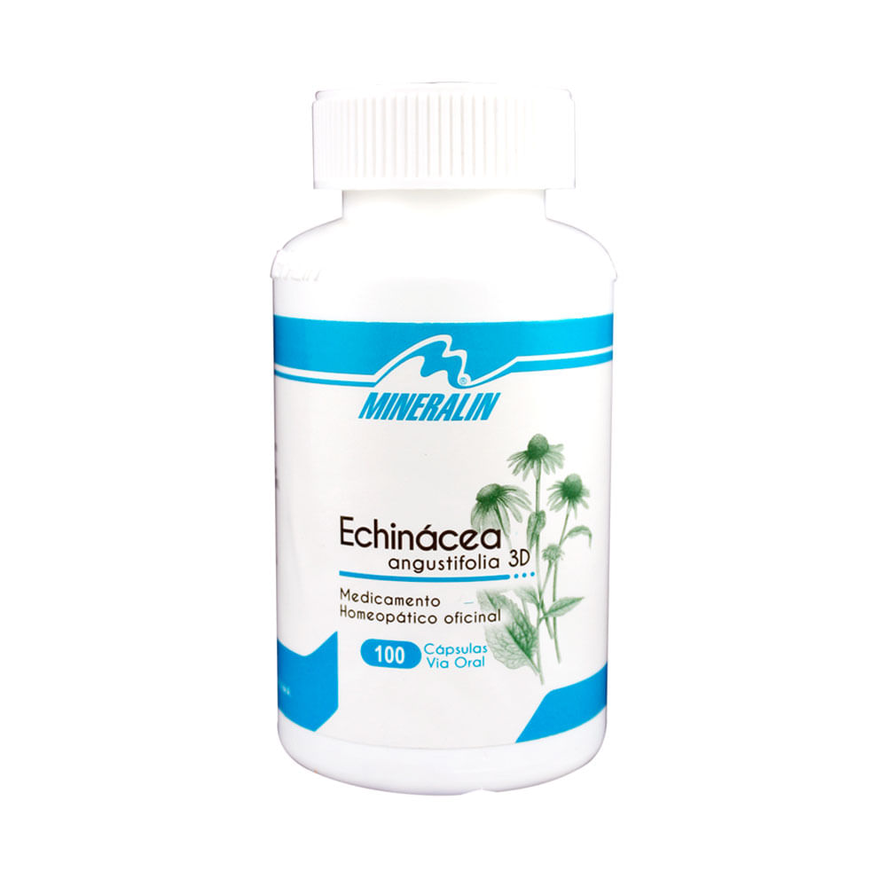 ECHINACEA ANGUSTIFOLIA FLORAR CAPSULA FRASCO X 100 UNDS