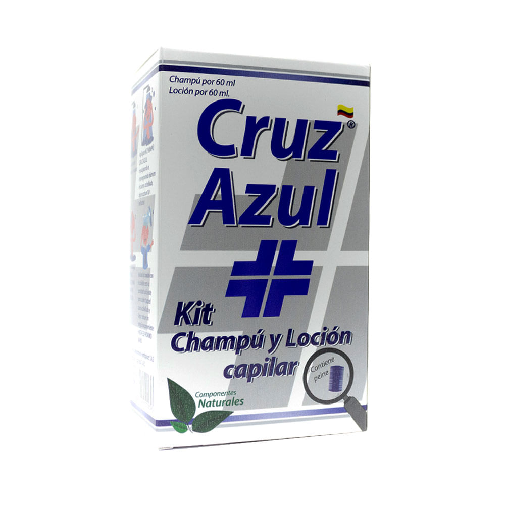 CRUZ AZUL KIT CHAMPU+LOCION FRASCO 60+60 ML