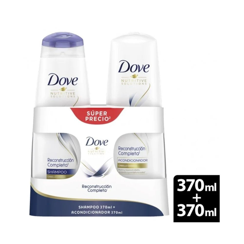 SHAMPOO+ACONDICIONADOR DOVE RECONSTRUCCION FRASCO 370 ML