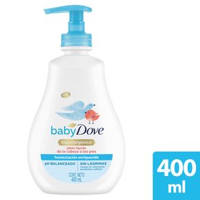 JABON LIQUIDO DOVE BABY HUMECTA ENRIQUECIDA FRASCO 400 ML