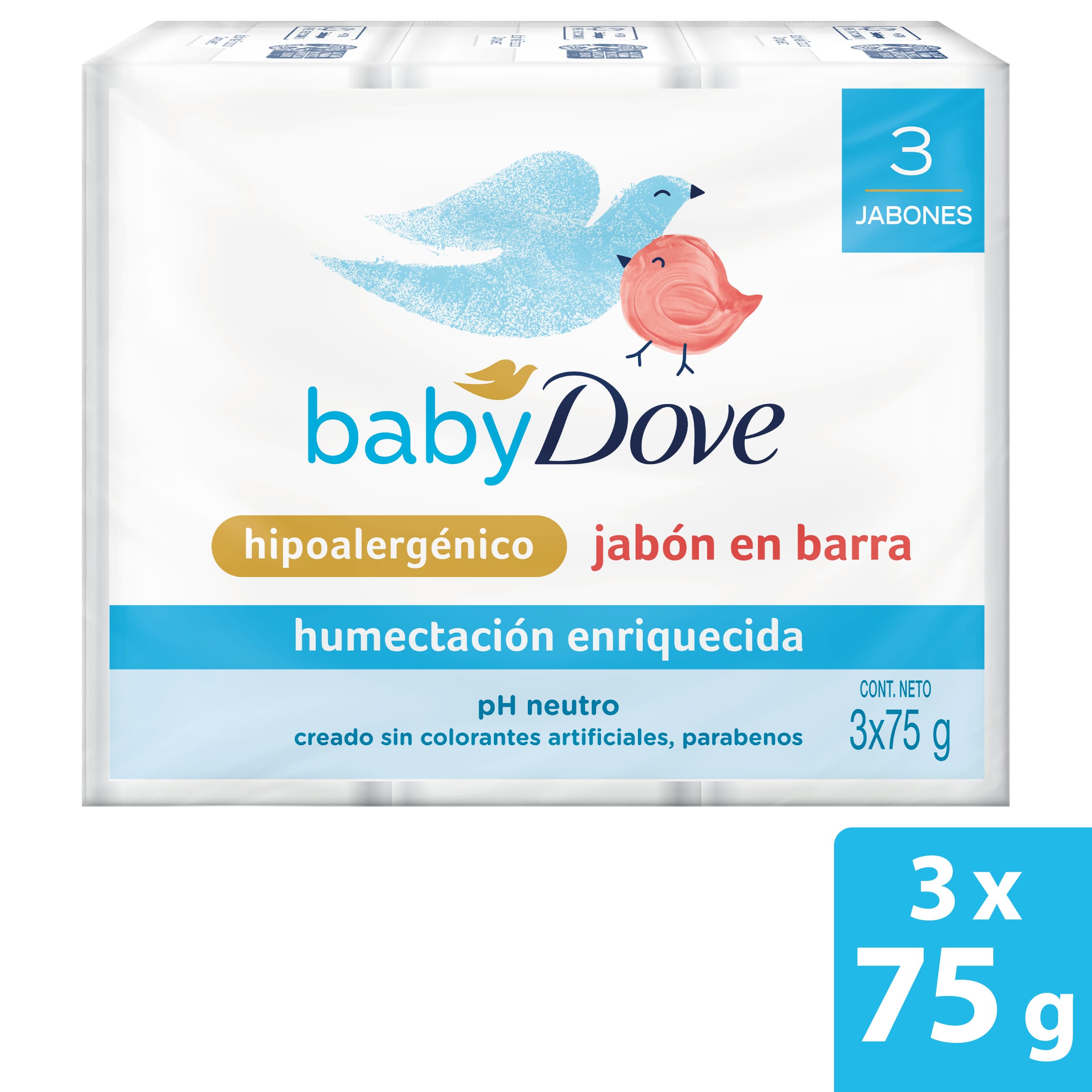 JABON DOVE BABY HUMECTA ENRIQUECIDA