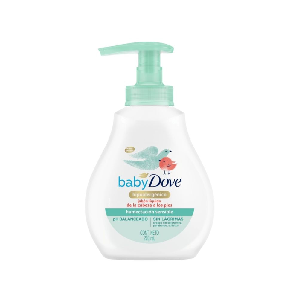 JABON LIQUIDO DOVE BABY HIDRATANTE SENSITIVE FRASCO 200 ML