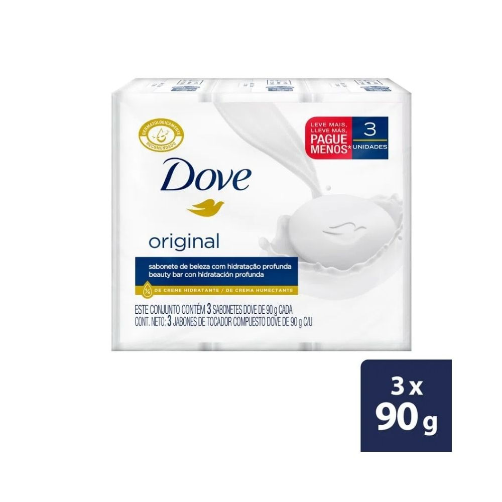 JABON DOVE ORIGINAL BARRA 3 X 90 G