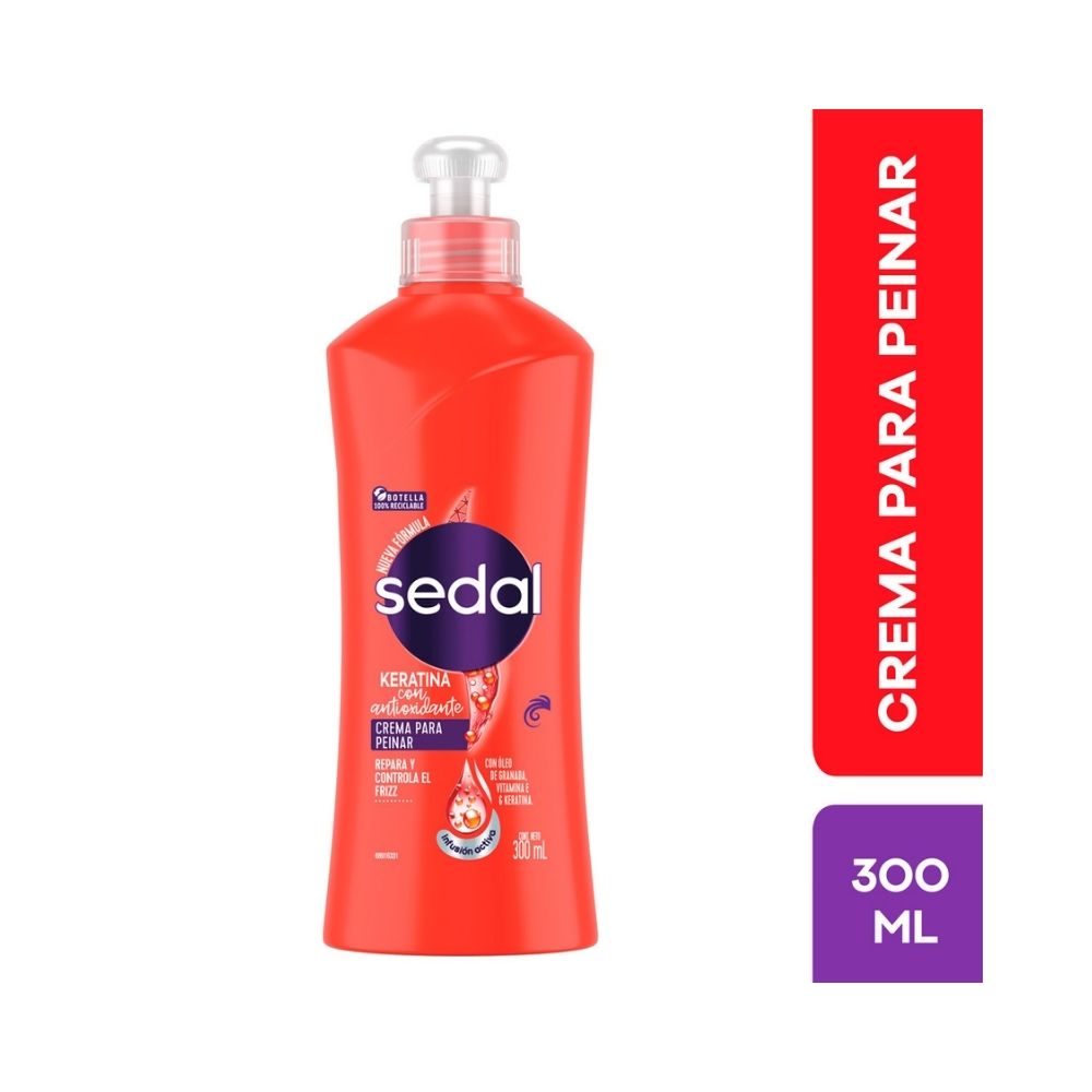 CREMA DE PEINAR SEDAL KERATINA ANTIOXIDANTE FRASCO 300 ML