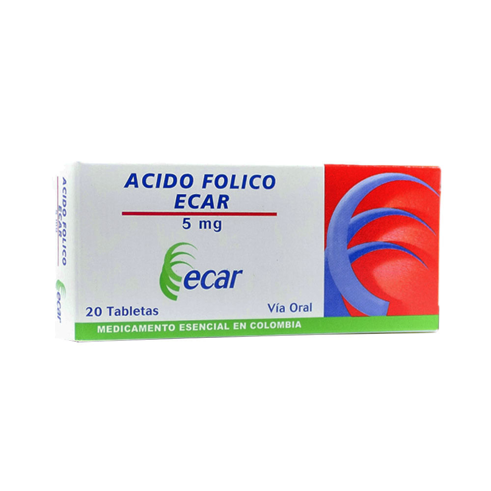 ACIDO FOLICO ECAR TABLETAS 5 MG
