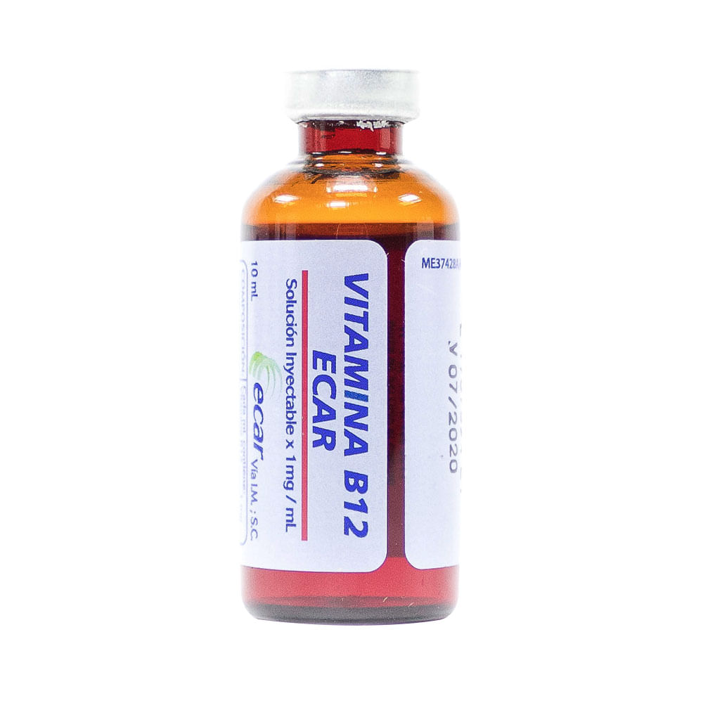 VITAMINA B-12 ECAR 10ML VIALES 1 MG/ML AMPOLLA X 1 UND