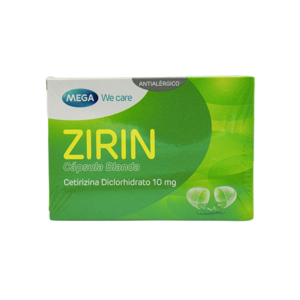 ZIRIN (CETIRIZINA) CAPSULAS BLANDAS 10 MG