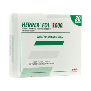 HERREX FOL TABLETAS 1000 MG