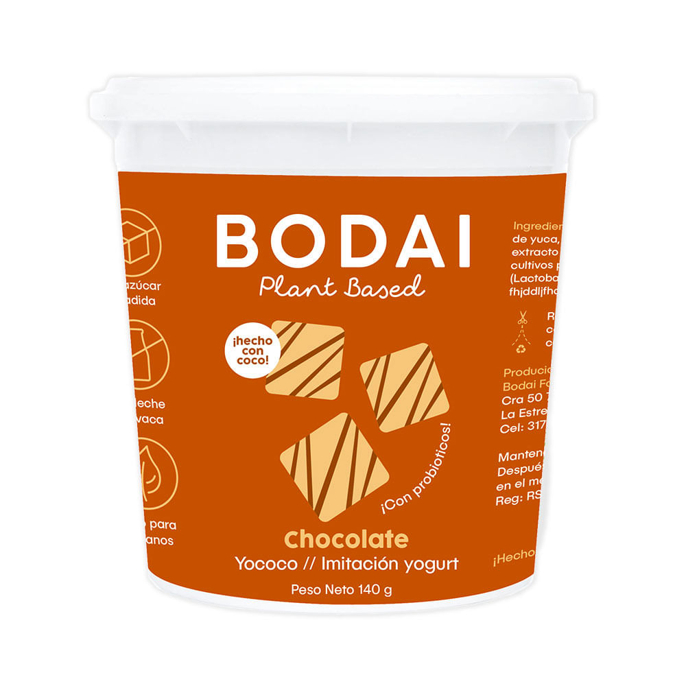 BODAI YOCOCO YOGURT CHOCOLATE FRASCO 140 G