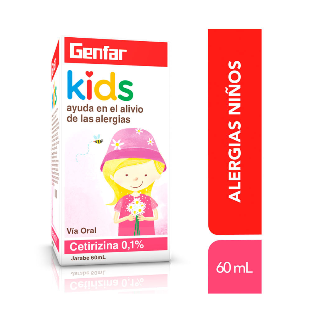 CETIRIZINA KIDS GENFAR JARABE 0.1% CAJA 60 ML