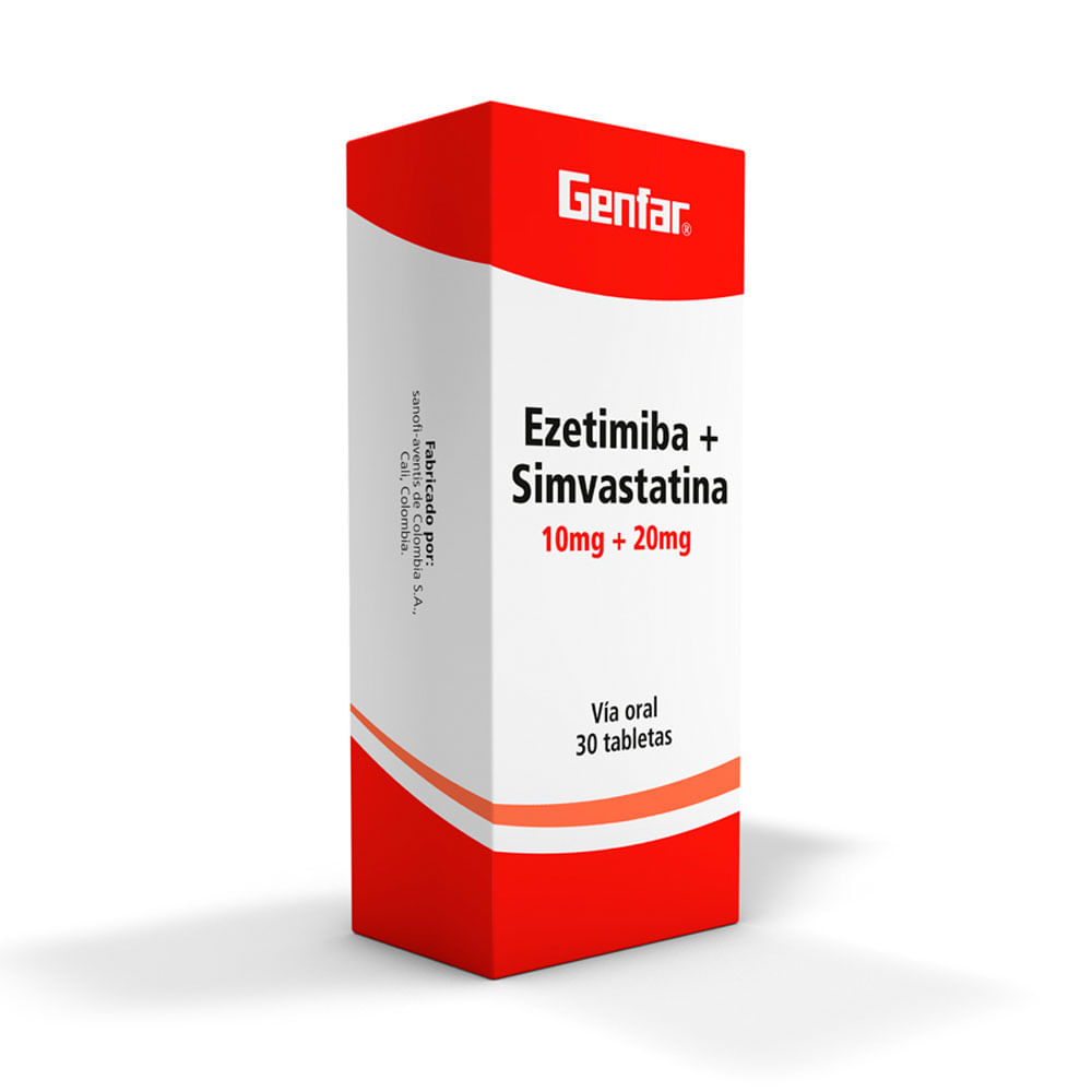 EZETIMIBA+SIMVASTATINA GF (RG) TABLETAS 10/20 MG
