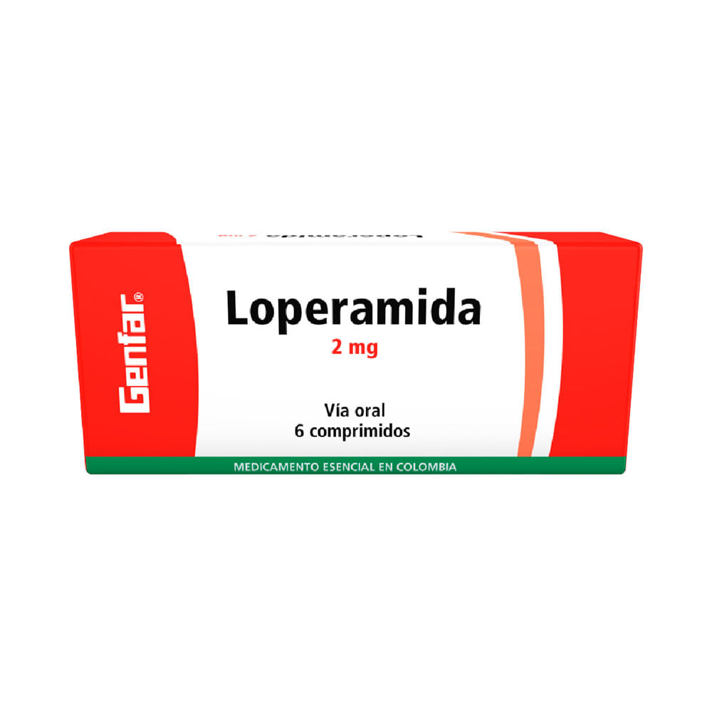 LOPERAMIDA GENFAR TABLETAS 2 MG CAJA X 6 UNDS