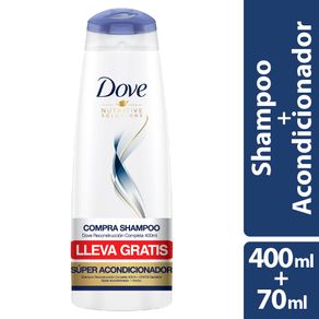 SHAMPOO RECONT + CONDICIONADOR DOVE FRASCO 400 + 70 ML