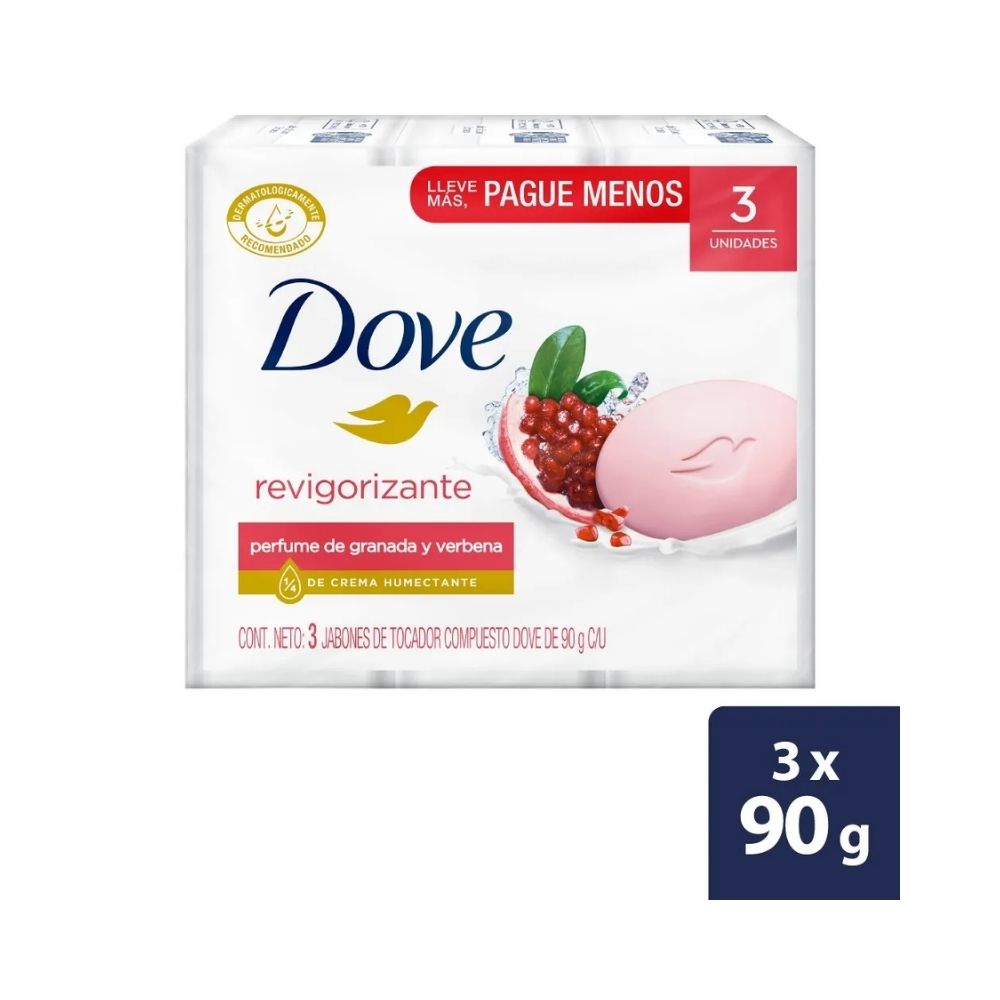 JABON DOVE REVIGORIZANTE BARRA X 3 UNDS
