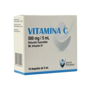VITAMINA C SOLUCION INYECTABLE 500/5 MG