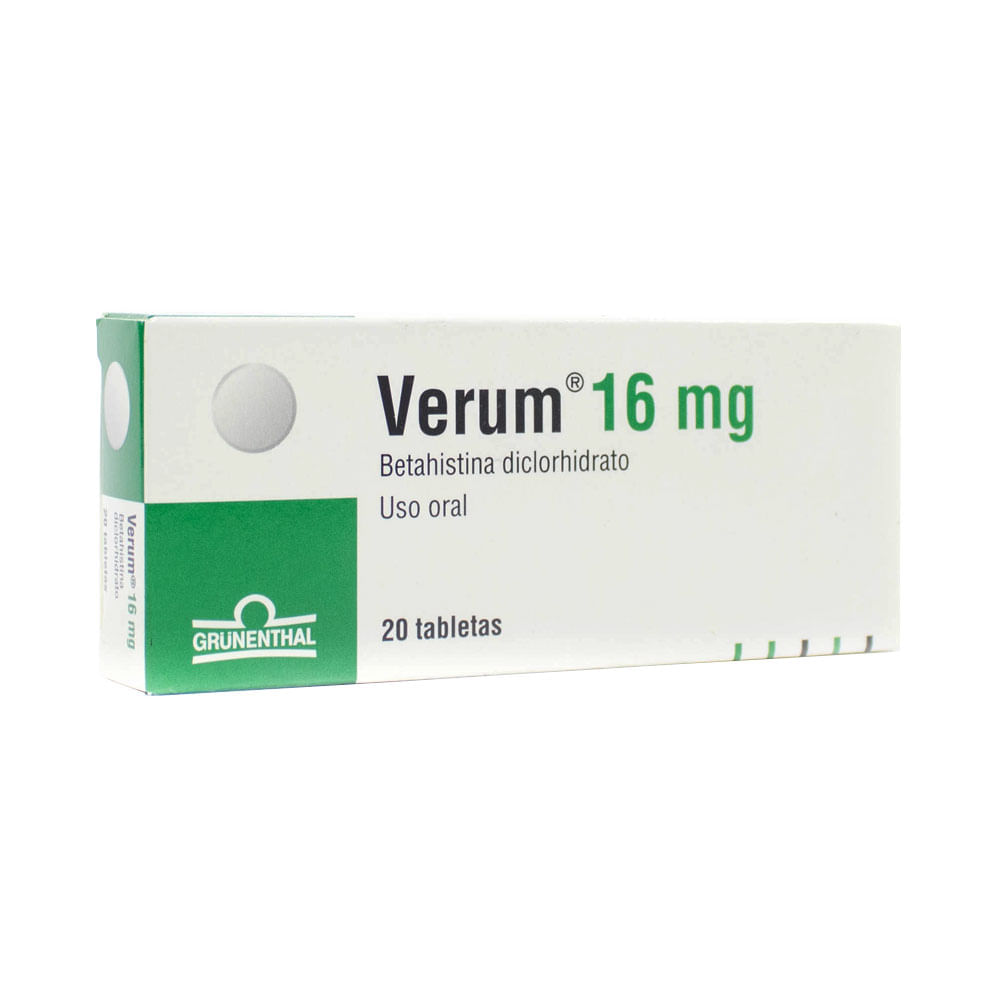 VERUM TABLETAS 16 MG