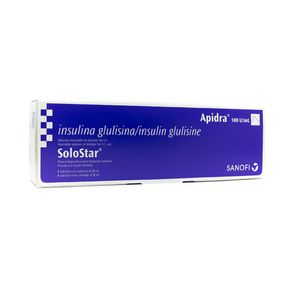 APIDRA SOLOSTAR CF (RG) SOLUCION INYECTABLE 100 UI CAJA 3 ML