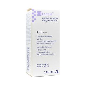 LANTUS CF (RG) SOLUCION INYECTABLE 100 UI CAJA 10 ML